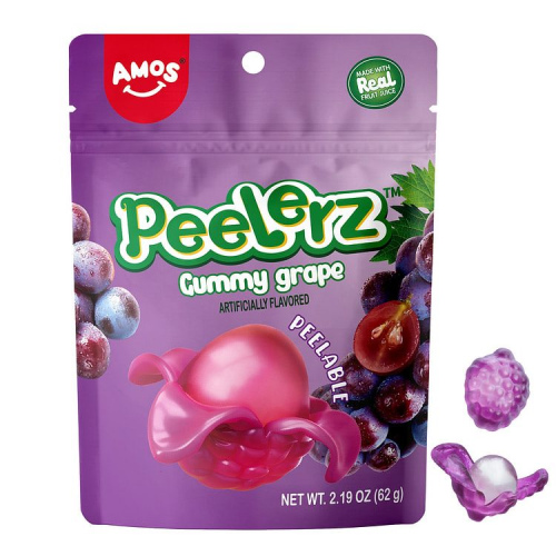 Peelerz Amos Peelerz Gummy Grape Flavored 阿莫斯  葡萄味软糖  2.29oz*24