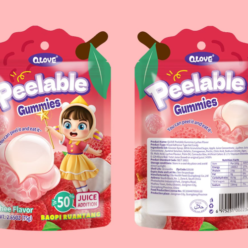 Qlove Peelable Gummies  Lychee Flavor Qlove剥皮软糖荔枝味 60g*30bags
