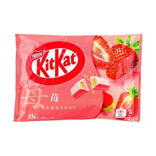 Kit Kat Japan Strawberry Gateau Chocolate Kit Kat 日本雀巢草莓蛋糕巧克力涂层威化饼干 