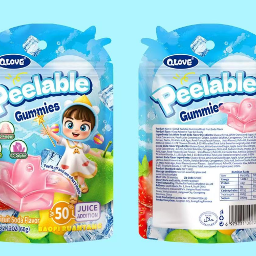 Qlove Peelable Gummies Mixed Fruit Soda Flavor Qlove盲盒软糖综合水果汽水味 60g*30bags